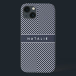Modern bold, graphic geometric stripe personalised iPhone 13 case<br><div class="desc">Modern,  bold,  graphic geometric personalised chevron stripe  design. Colour can be changed.</div>