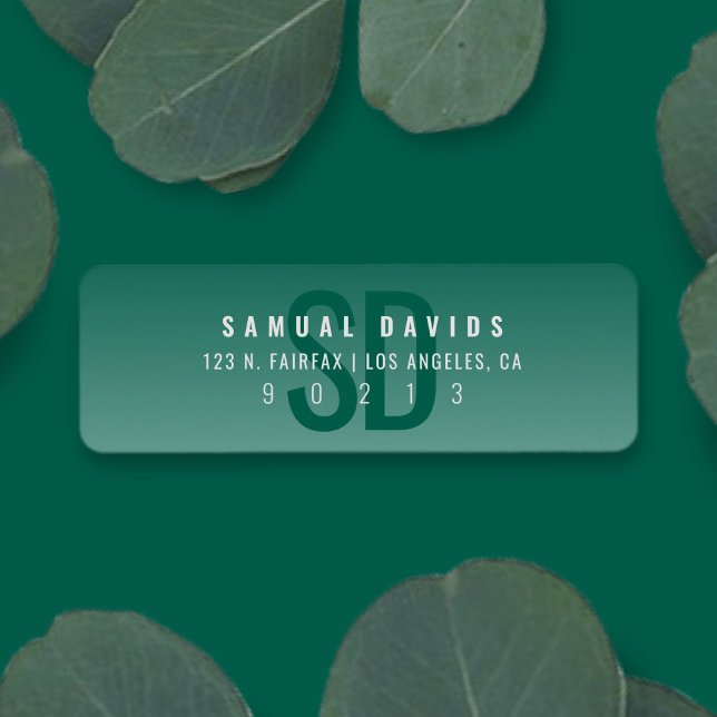 Modern Bold Green Ombre Return Address (Creator Uploaded)