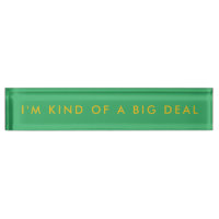 Modern Bold Green Yellow Bright Desk Name Plate