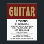 Modern Bold, Guitar Lessons Advertising Flyer<br><div class="desc">Modern Bold,  Guitar Lessons Advertising Flyers By The Business Card Store.</div>