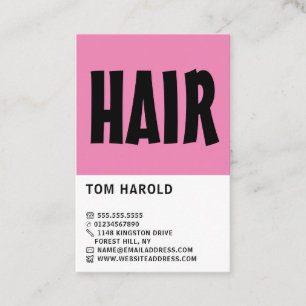 Modern Bold, Hair & Cosmetics Business Card