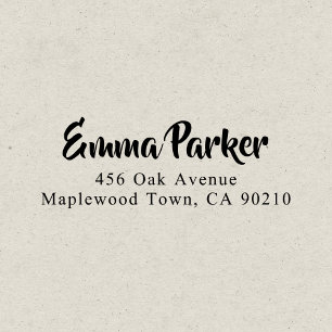 Modern Bold Handwritten Script Simple Self-inking Stamp