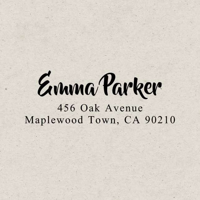 Modern Bold Handwritten Script Simple Self-inking Stamp (Creator Uploaded)