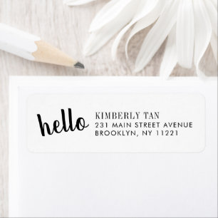 Modern Bold Hello Script Name Black Typography