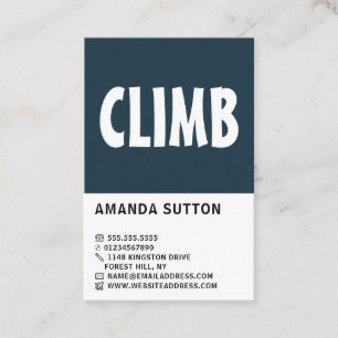 Modern Bold, Hiking and Climbing Business Card