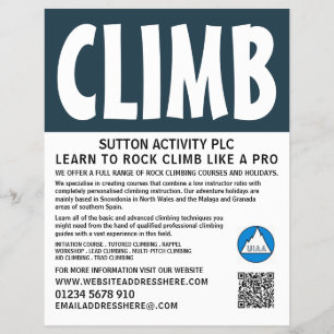 Modern Bold, Hiking & Climbing Advertising Flyer