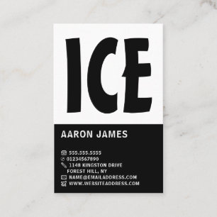 Modern Bold, Hockey Player, Hockey Coach Business Card