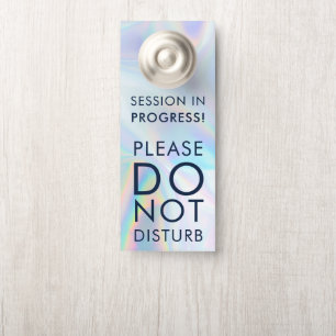 Modern Bold Holographic Do Not Disturb Door Hanger