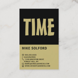 Modern Bold, Horologist Business Card