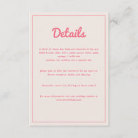 Modern Bold Hot Pink Fuchsia Retro Vibes Wedding