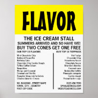 Modern Bold, Ice Cream Parlour Advertising