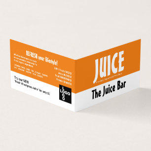 Modern Bold, Juice Bar, Detailed Business Card