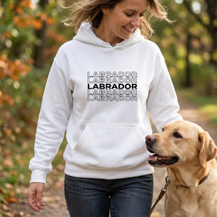 Modern Bold Labrador Typography Graphic Hoodie