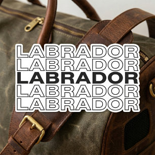 Modern Bold Labrador Typography Graphic Rectangular Sticker