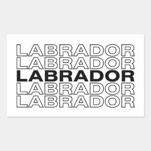 Modern Bold Labrador Typography Graphic Rectangular Sticker