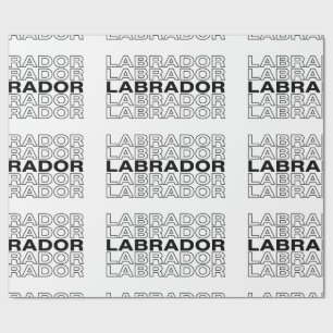 Modern Bold Labrador Typography Graphic Wrapping Paper