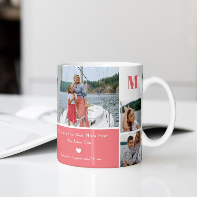 Modern Bold Letters MOM 7 Custom Photo Mug (Creator Uploaded)