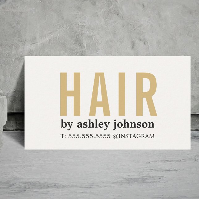 Modern Bold Light Pastel Hair Salon Business Card (Creator Uploaded)
