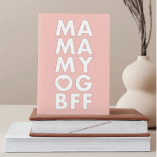 Modern Bold MA MA MY BFF Text Mother's Day Card