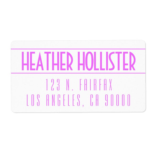 Modern Bold Magenta & White (Front)