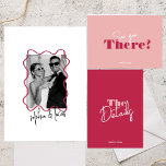 modern bold Minimal Viva Magenta Wavy Wedding Invitation<br><div class="desc">Bright Wedding Invite ,  Retro Wedding Invitation ,  Minimal Wedding Invite ,  Bold Wedding Invitations ,  Modern Wedding Invitations ,  Colourful</div>