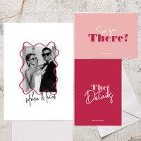 modern bold Minimal Viva Magenta Wavy Wedding