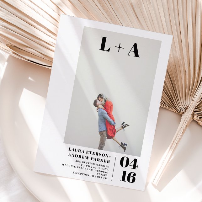 Modern bold minimalist photo budget wedding (Creator Uploaded)