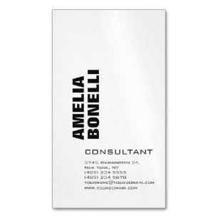 Modern Bold Minimalist Professional Magnetic Business Card