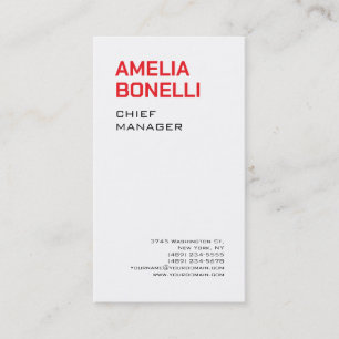 Modern Bold Minimalist Professional Standard Size Business Card