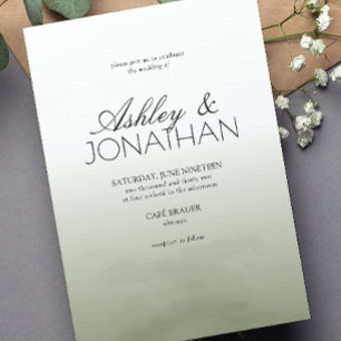 Modern Bold & Minimalist Wedding All-in-One Invita Invitation