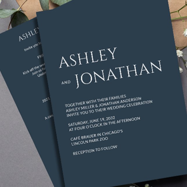 Modern Bold & Minimalist Wedding All-in-One Invitation (Creator Uploaded)