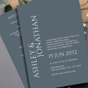 Modern Bold & Minimalist Wedding All-in-One Invitation