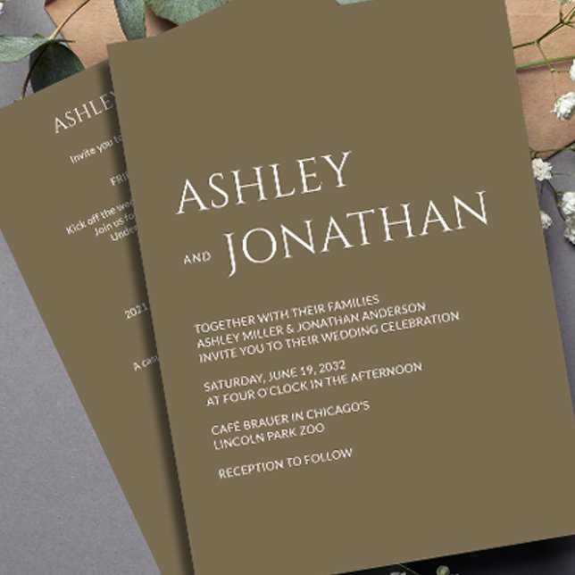Modern Bold & Minimalist Wedding All-in-One Invitation (Creator Uploaded)