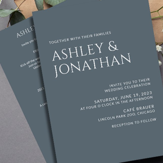 Modern Bold & Minimalist Wedding All-in-One Invitation (Creator Uploaded)