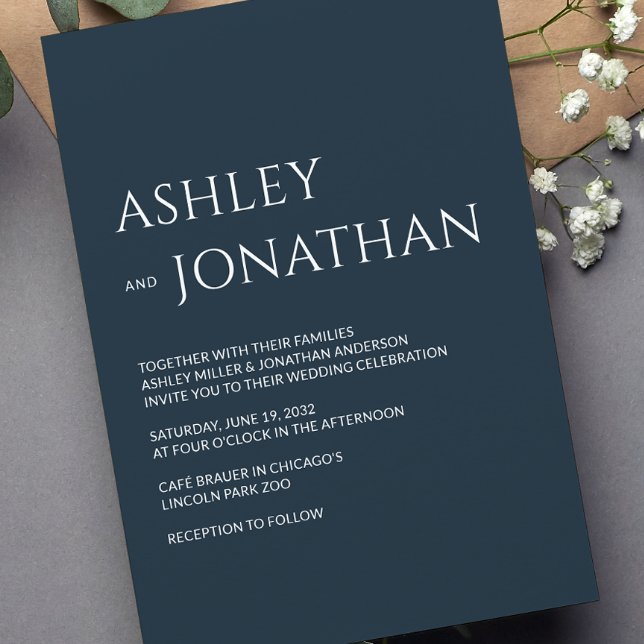 Modern Bold & Minimalist Wedding Invitation (Creator Uploaded)