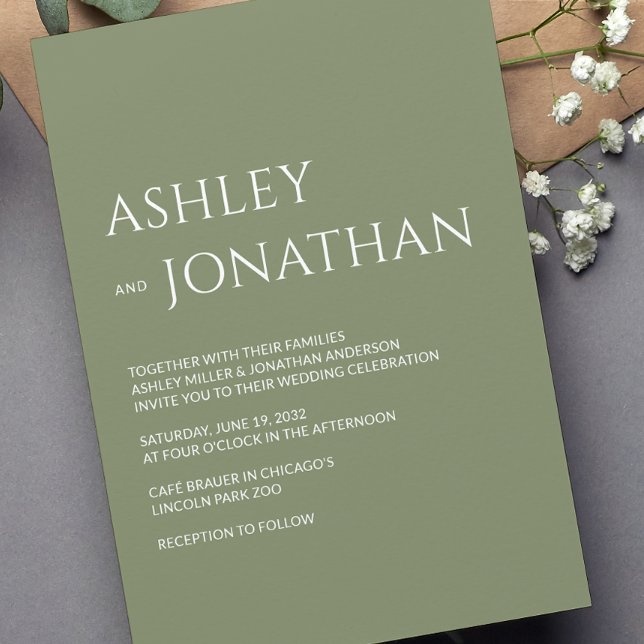 Modern Bold & Minimalist Wedding Invitation (Creator Uploaded)
