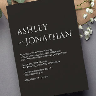 Modern Bold & Minimalist Wedding Invitation