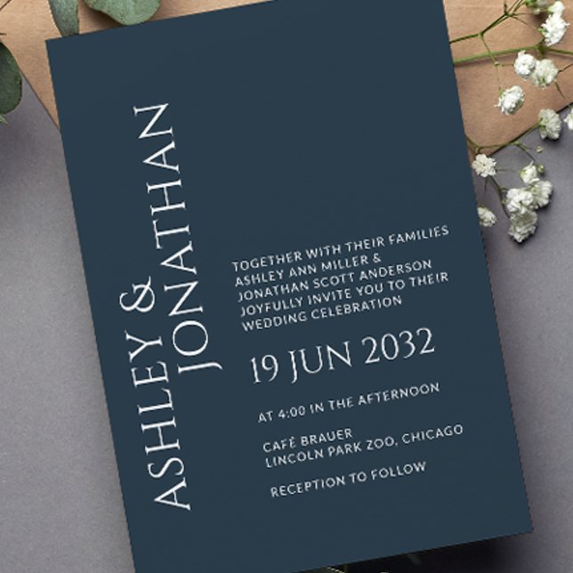 Modern Bold & Minimalist Wedding Invitation (Creator Uploaded)