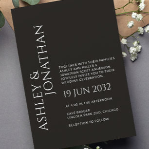 Modern Bold & Minimalist Wedding Invitation