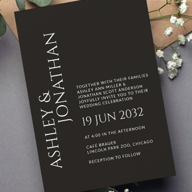 Modern Bold & Minimalist Wedding Invitation (Creator Uploaded)