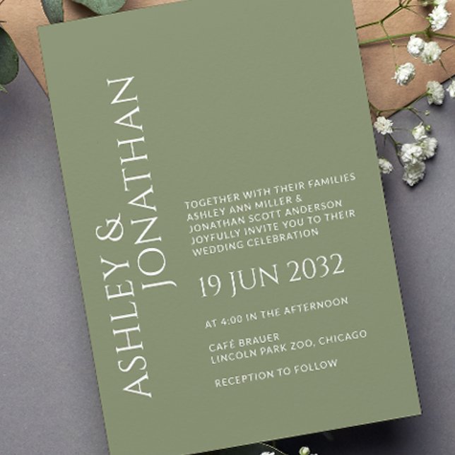 Modern Bold & Minimalist Wedding Invitation (Creator Uploaded)
