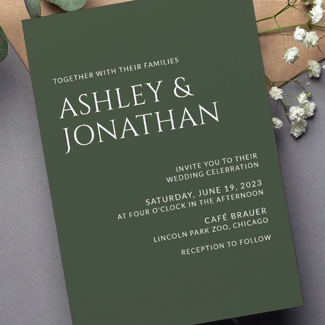Modern Bold & Minimalist Wedding Invitation (Creator Uploaded)