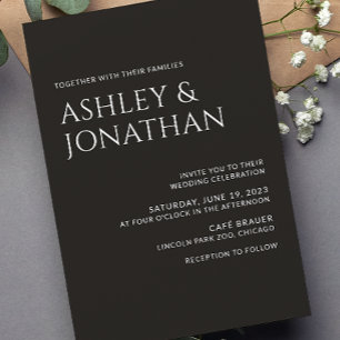 Modern Bold & Minimalist Wedding Invitation