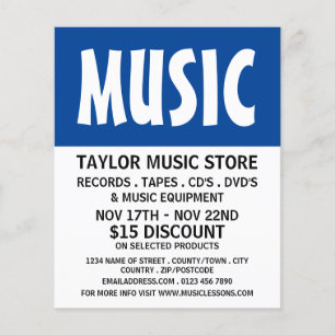 Modern Bold, Music Store Advertising Flyer