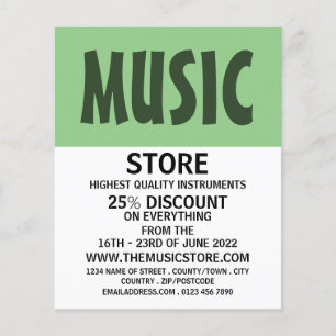 Modern Bold, Musical Instrument Store Flyer