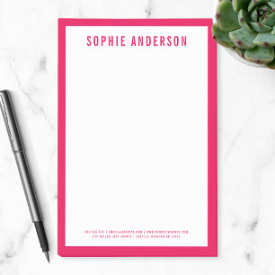 Modern Bold Name with EDITABLE Border Colour Post-it Notes