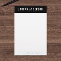 Modern Bold Name with Editable Header Colour