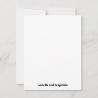 Modern Bold Names on Bottom White Vertical Wedding