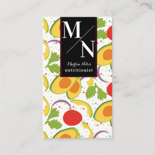 Modern Bold Nutritionist Salad Healthy Business Card