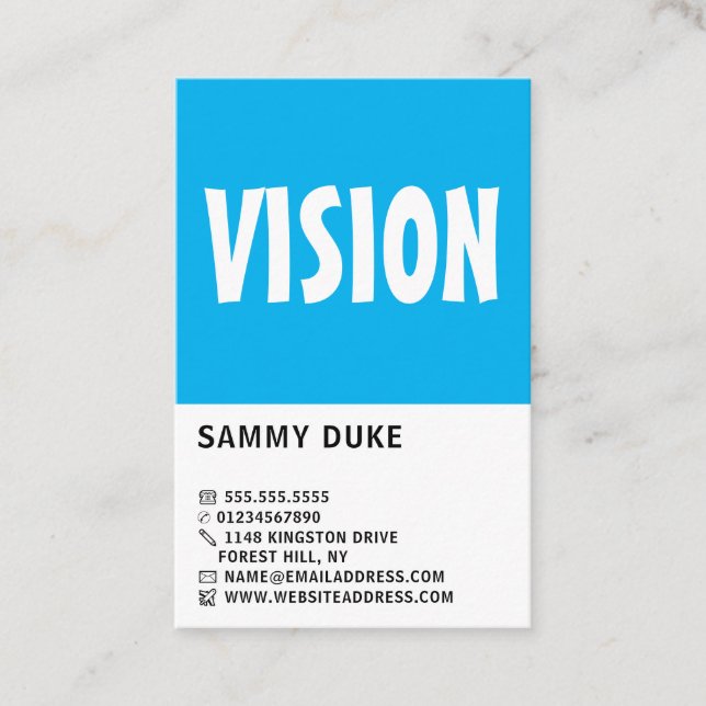 Modern Bold, Optician Business Card (Front)